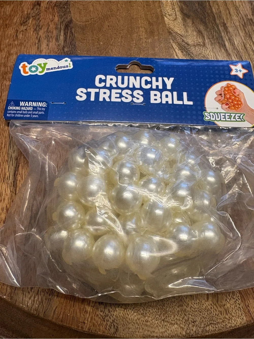 Crunchy Stress Ball - Purple, Blue, Pearl White